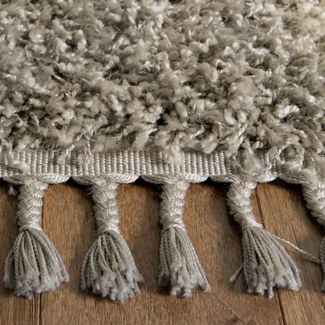 Safavieh Pro Lux Shag 400 8'-0" x 10'-0" Rug in Grey / Cream