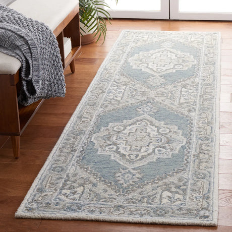 Safavieh Metro 2'-3" x 8'-0" Rug in Light Blue / Ivory