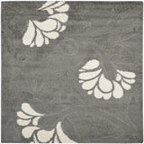 Safavieh Florida Shag 6'-7" x 6'-7" Rug in Grey / Beige