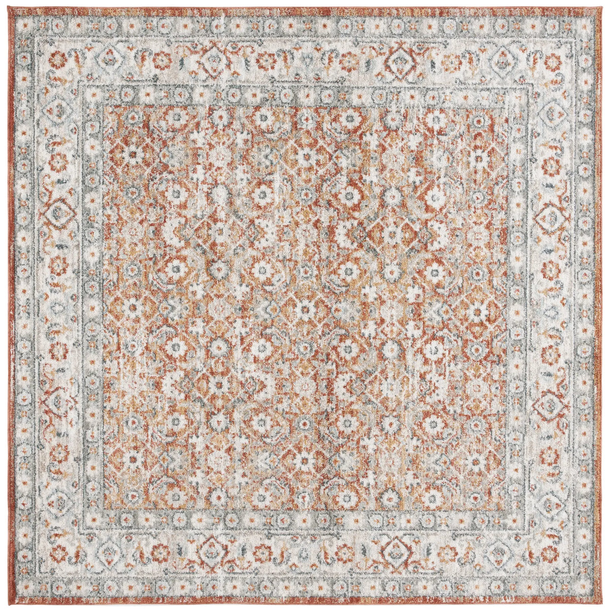 Safavieh Avalon 6'-7" x 6'-7" Rug in Rust / Grey