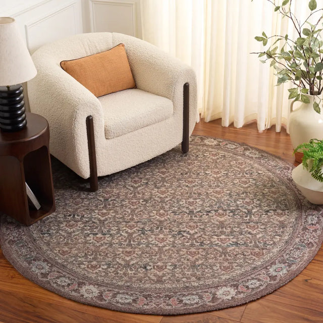 Safavieh Restoration Vintage 6'-0" x 6'-0" Rug in Brown / Ivory