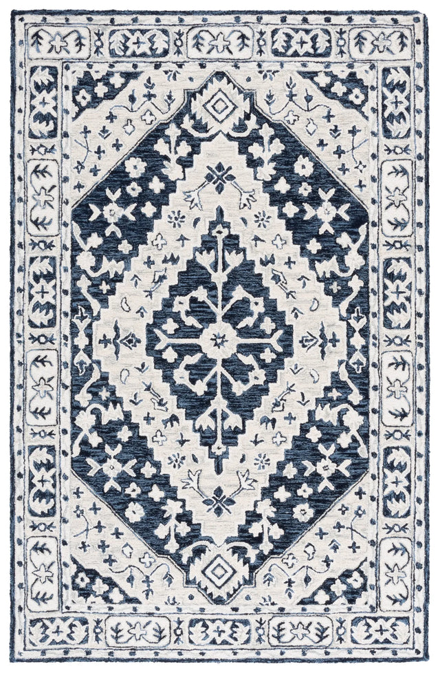 Safavieh Metro 4'-0" x 6'-0" Rug in Navy / Ivory