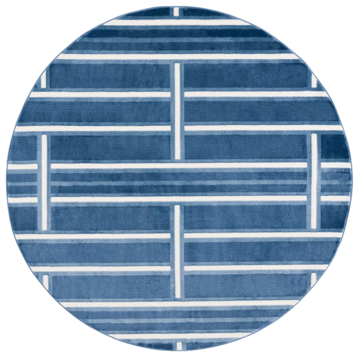 Safavieh Groove 6'-7" x 6'-7" Rug in Blue / Ivory