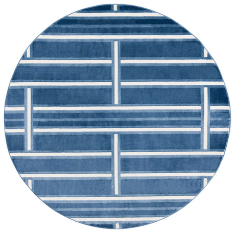 Safavieh Groove 6'-7" x 6'-7" Rug in Blue / Ivory