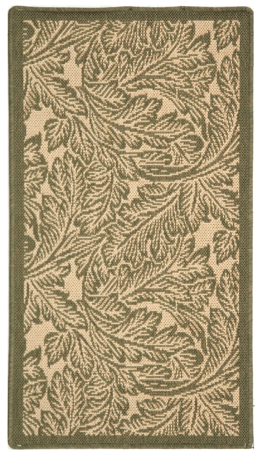 Safavieh Courtyard 2'-0" x 3'-7" Rug in Natural / Olive