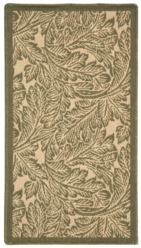 Safavieh Courtyard 2'-0" x 3'-7" Rug in Natural / Olive