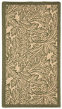 Safavieh Courtyard 2'-0" x 3'-7" Rug in Natural / Olive