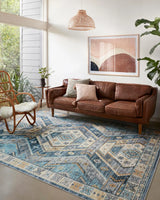 Loloi Zion Zio-02 Ocean/Gold Rugs - room scene 1