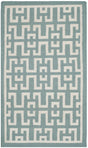 Safavieh Dhurries 3'-0" x 5'-0" Rug in Seafoam / Ivory
