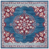 Safavieh Brentwood 6'-7" x 6'-7" Rug in Navy / Burgundy