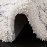 Safavieh Fontana Shag  800 4'-0" x 6'-0" Rug in Cream / Grey