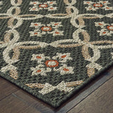 Oriental Weavers Sphinx Latitude 1904K Grey / Orange Rugs - corner detail