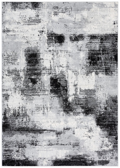 Safavieh Jasper 100 4'-0" x 6'-0" Rug in Black / Ivory