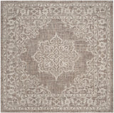 Safavieh Courtyard 6'-7" x 6'-7" Rug in Brown / Beige