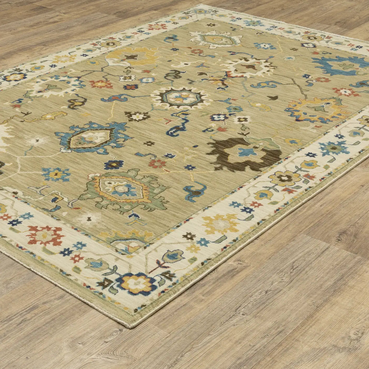 Oriental Weavers Sphinx Francesca Fr04E Beige/ Multi Rug - angle detail