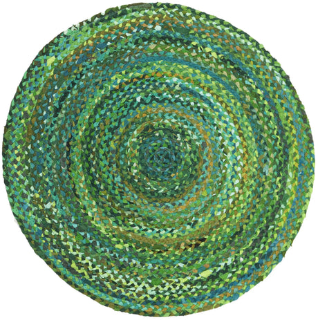 Safavieh Braided 3'-0" x 3'-0" Rug in Green