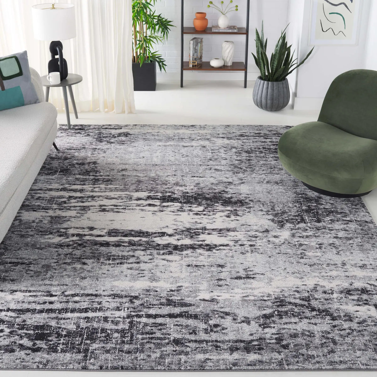 Safavieh Evoke 10'-0" x 14'-0" Rug in Ivory / Dark Grey
