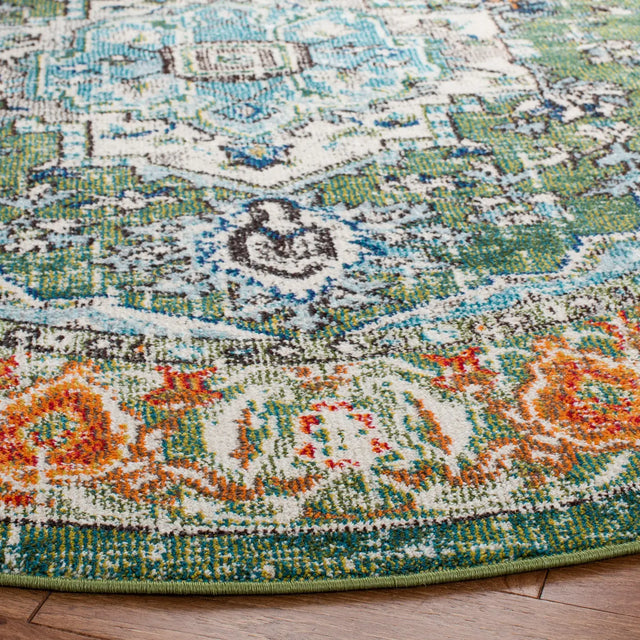 Safavieh Monaco 6'-7" x 6'-7" Rug in Green / Turquoise