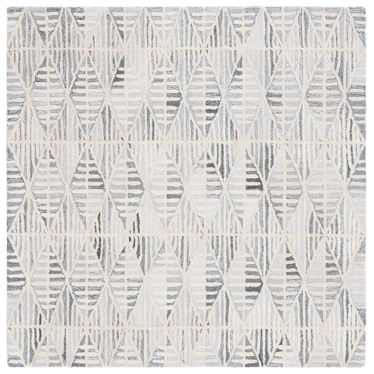 Safavieh Ebony 6'-0" x 6'-0" Rug in Grey / Ivory