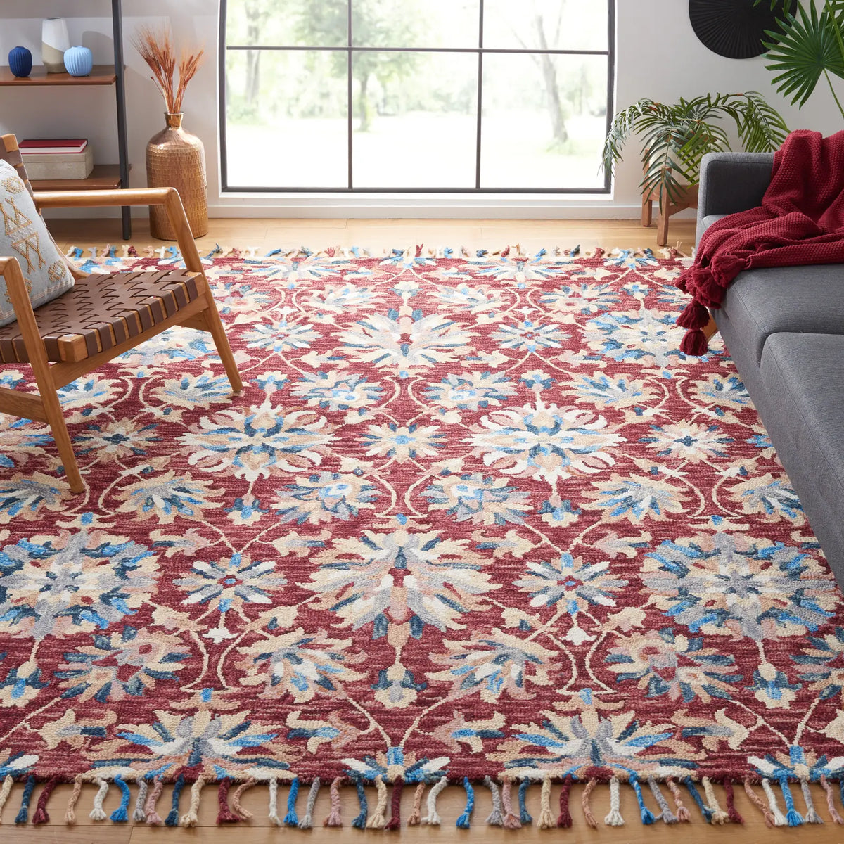 Safavieh Aspen 8'-0" x 10'-0" Rug in Wine / Blue
