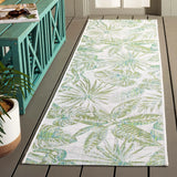 Safavieh Courtyard 2'-3" x 8'-0" Rug in Ivory / Green