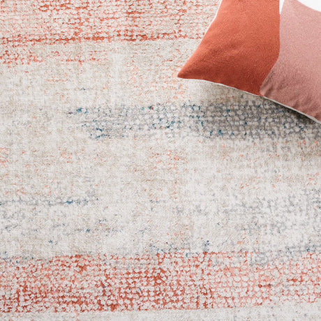 Safavieh Madison 800 4'-5" x 6'-5" Rug in Ivory / Blue Rust