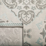 Safavieh Courtyard 5'-3" x 7'-7" Rug in Light Grey / Anthracite