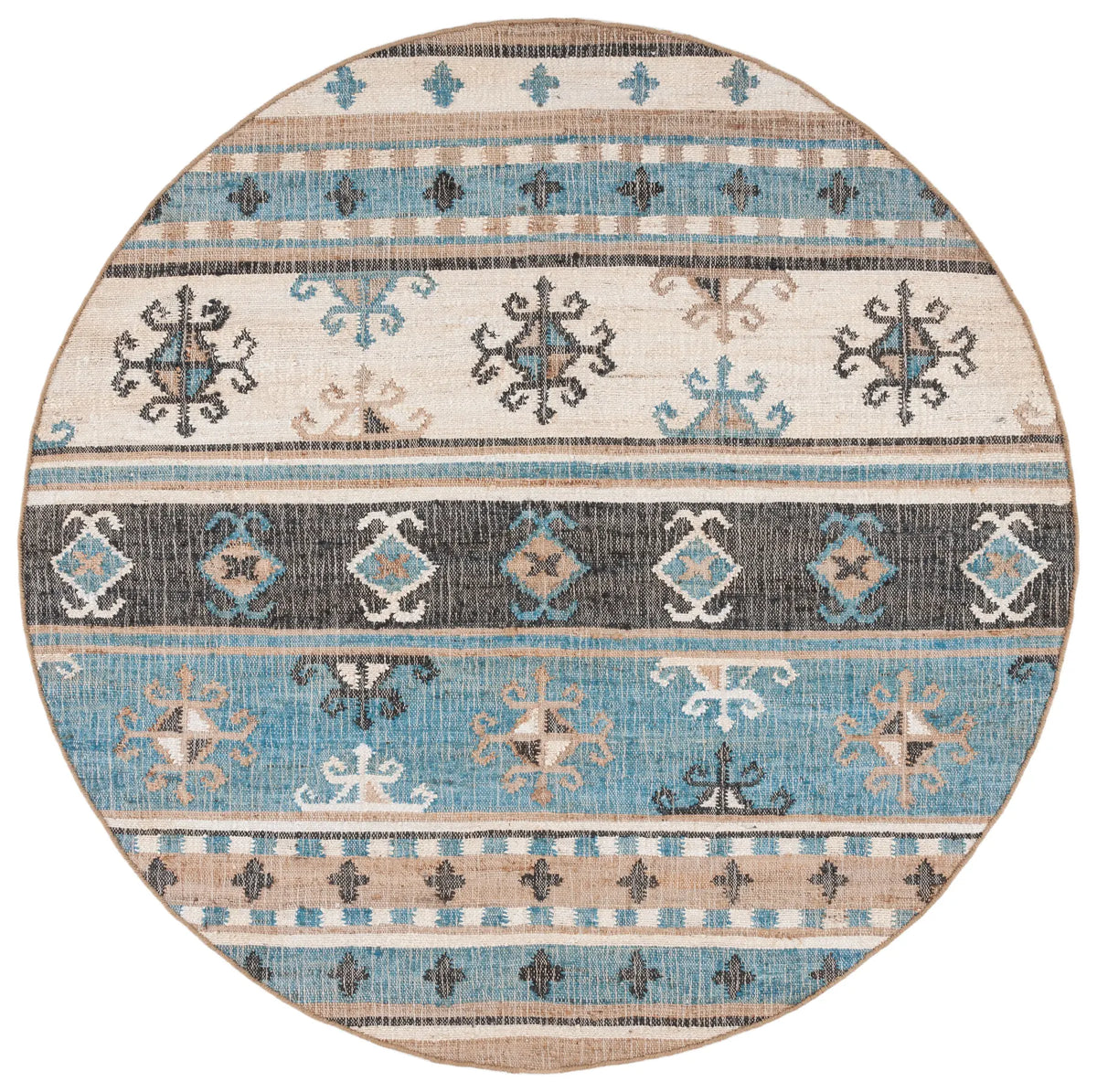 Safavieh Kilim 7'-0" x 7'-0" Rug in Blue / Ivory