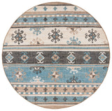 Safavieh Kilim 7'-0" x 7'-0" Rug in Blue / Ivory