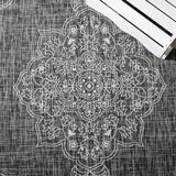 Safavieh Courtyard 4'-5" x 6'-5" Rug in Black / Grey