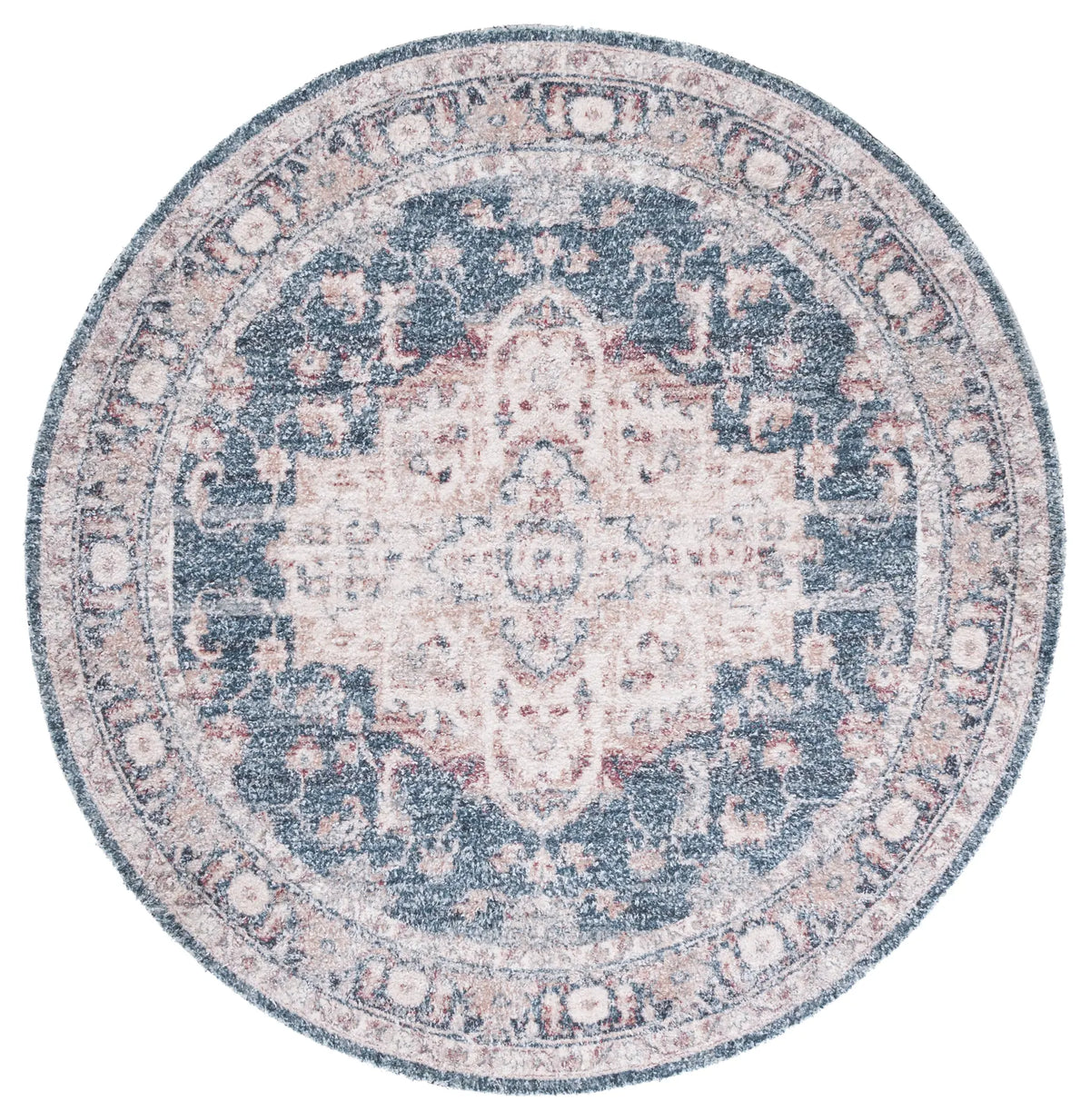 Safavieh Classic Vintage 6'-0" x 6'-0" Rug in Light Blue / Rust