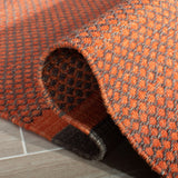 Safavieh Kilim 5'-0" x 8'-0" Rug in Dark Grey / Orange