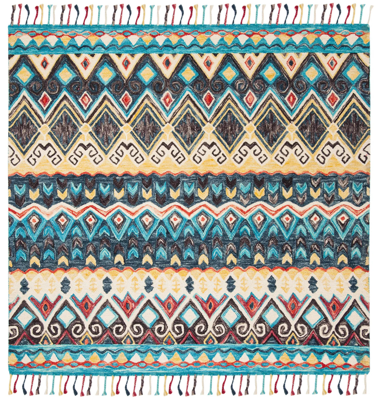 Safavieh Aspen 7'-0" x 7'-0" Rug in Blue / Red