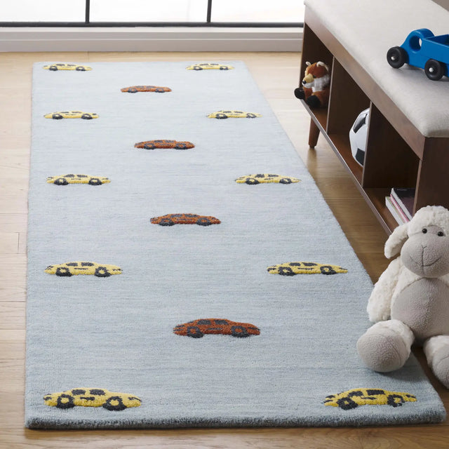 Safavieh Safavieh Kids 2'-6" x 8'-0" Rug in Light Blue / Yellow