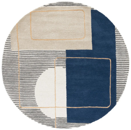 Safavieh Ebony 5'-0" x 5'-0" Rug in Beige / Blue