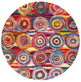 Safavieh Fiesta Shag 6'-7" x 6'-7" Rug in Multi