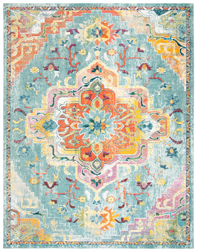 Safavieh Crystal 10'-0" x 14'-0" Rug in Teal / Orange