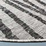 Safavieh Courtyard 6'-7" x 6'-7" Rug in Grey / Black