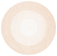 Safavieh Braided 3'-0" x 3'-0" Rug in Beige / Ivory