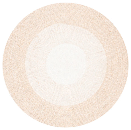 Safavieh Braided 3'-0" x 3'-0" Rug in Beige / Ivory