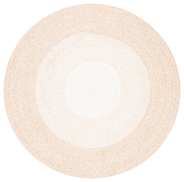 Safavieh Braided 3'-0" x 3'-0" Rug in Beige / Ivory