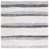 Safavieh Fontana Shag  800 6'-7" x 6'-7" Rug in Ivory / Grey