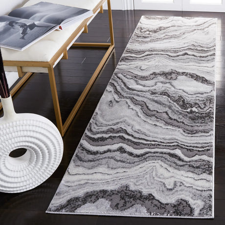 Safavieh Craft 2'-3" x 8'-0" Rug in Grey / Dark Grey