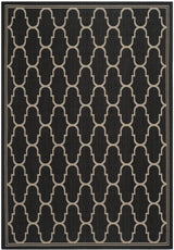 Safavieh Courtyard 5'-3" x 7'-7" Rug in Black / Beige
