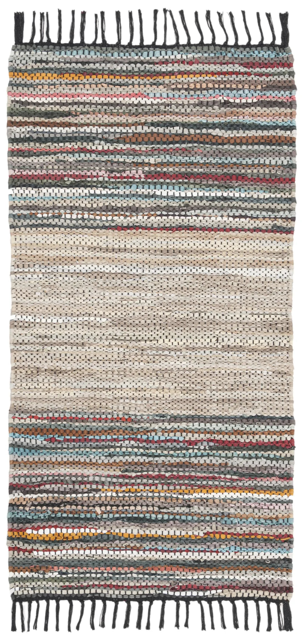Safavieh Vintage Leather 2'-0" x 3'-0" Rug in Beige / Multi