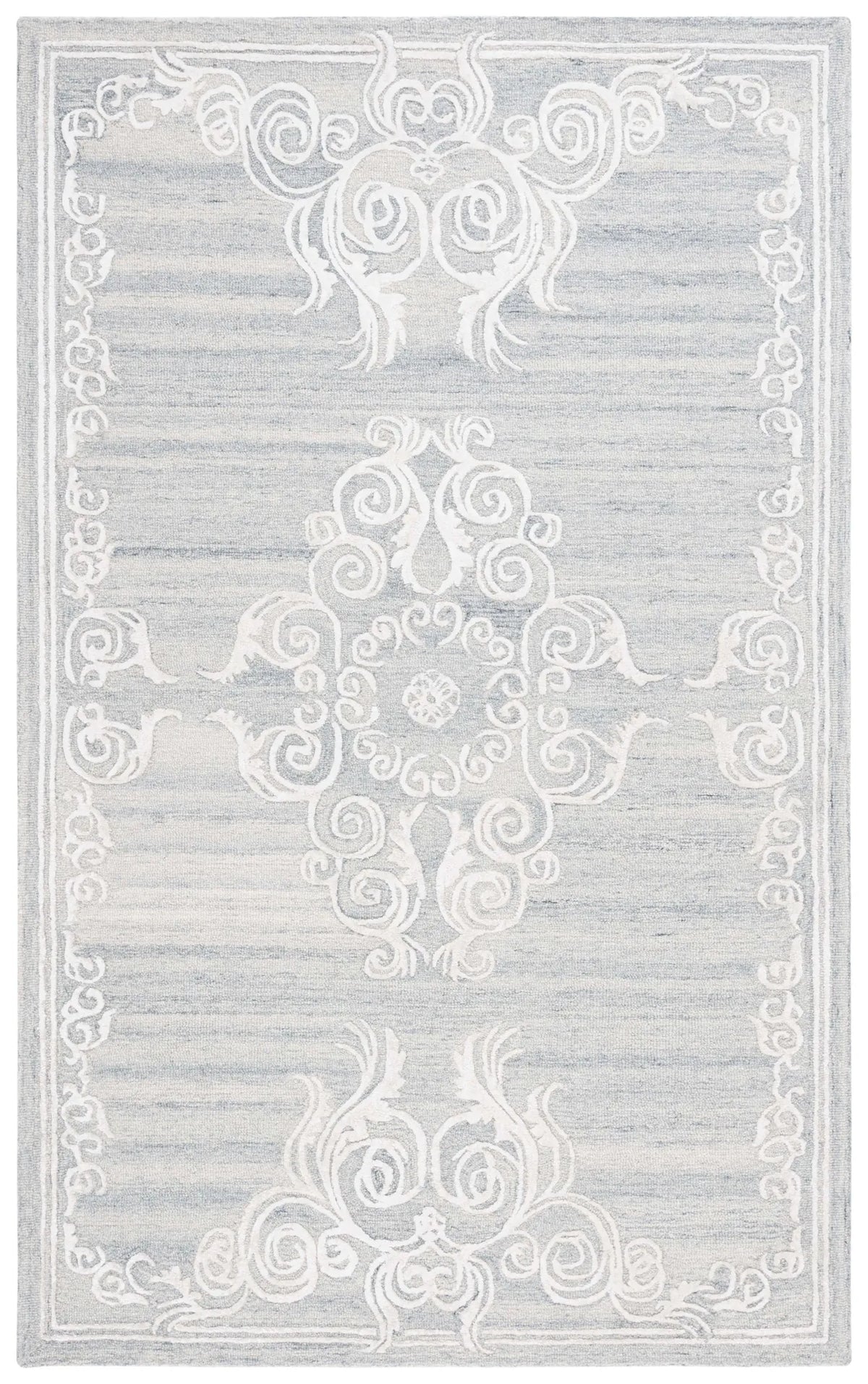 Safavieh Glamour 4'-0" x 6'-0" Rug in Silver / Ivory