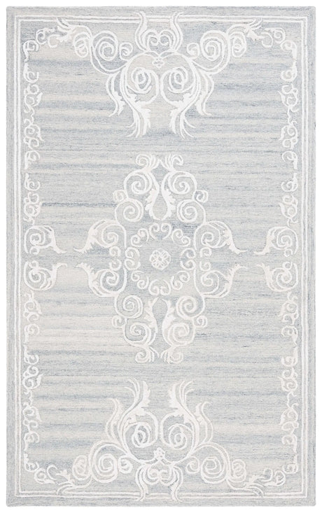 Safavieh Glamour 4'-0" x 6'-0" Rug in Silver / Ivory