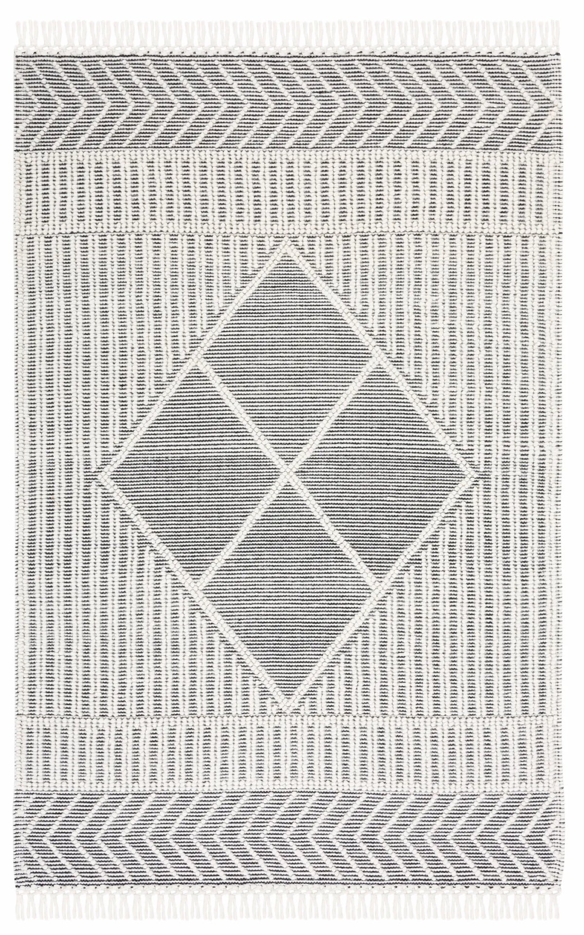 Safavieh Marbella 4'-0" x 6'-0" Rug in Ivory / Black