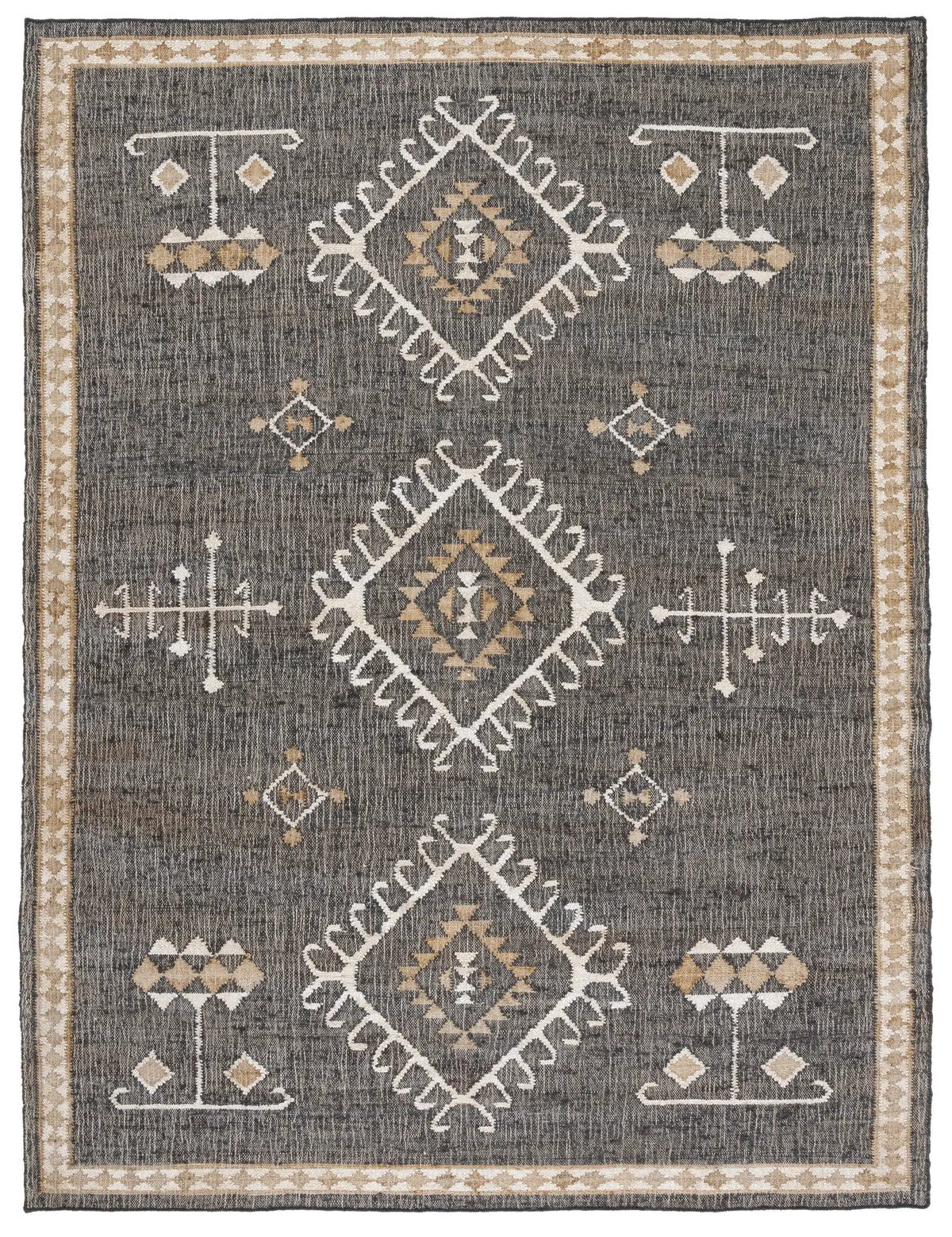 Safavieh Kilim 10'-0" x 14'-0" Rug in Black / Ivory