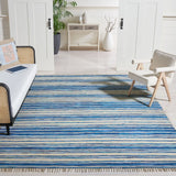 Safavieh Rag Rug 10'-0" x 14'-0" Rug in Ivory / Blue